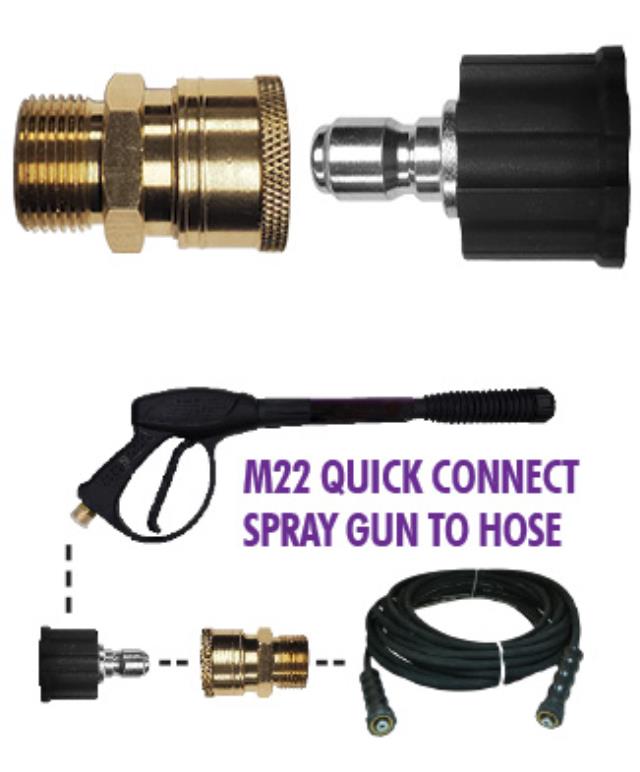 Where to rent 2 PC M22 QUICK CONNECT KIT - GUN TO HOSE in Cincinnati OH